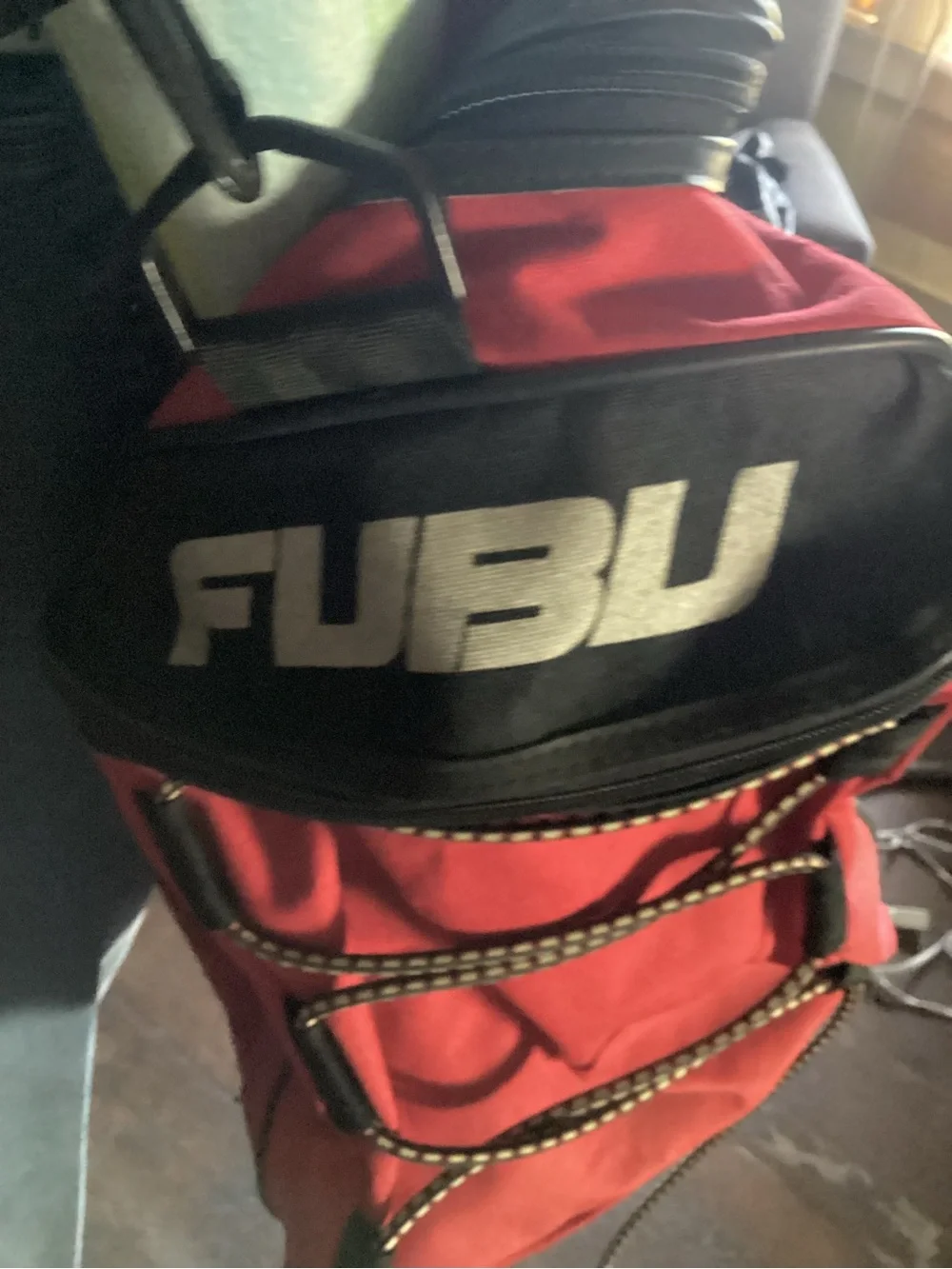 FUBU  L collection Red and Black Duffel
